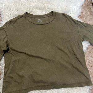 Green Aerie crop top shirt x-small
